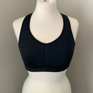 Athleta Black Racerback Sports Bra (36B)